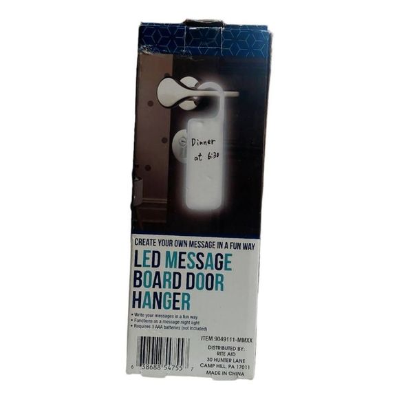 CVS
LED Message Board Door Hanger Lights Up Battery Operated Create Own Message - Picture 1 of 5